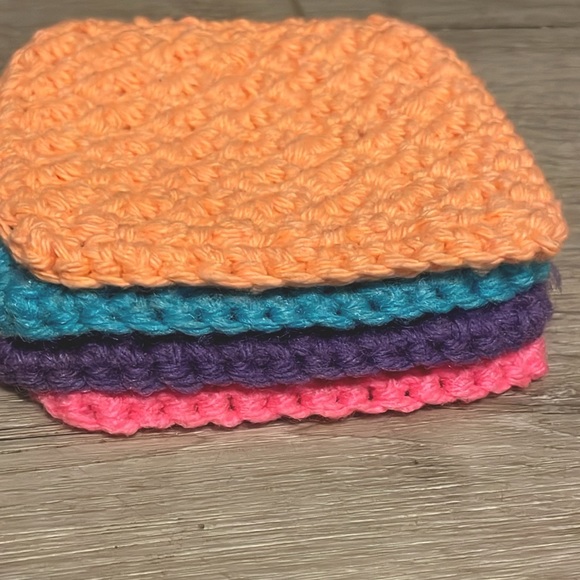 Spring Handmade Crochet Coasters - Picture 2 of 2